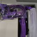 Pilates Bar Kit with Resistance Bands, Pilates Workout Equipment for Legs, Hip, Waist, Arm, Squats Exercise Equipment for Home Workouts, Adjustable 3-Section Pilates Bar Kit for Women & Men (Purple)