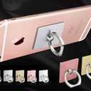 Phone Ring Holder Stand, Cell Phone Grip Mount, 360 Degree Rotation (Silver)