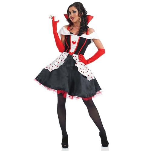 fun shack Queen of Hearts Costume for Women, Red Queen Outfit, Evil Costume for Women, XX Large