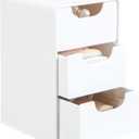 Mini White Plastic 3-Drawer Organizer for Girls Hair Accessories, Jewelry & Makeup  Small Storage Box for Clips, Scrunchies, Desk & Bathroom Essentials