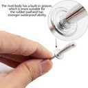 ALLCLEAN 40 Pcs 3/16" Grip Tri-Grip Rivets,Kayak Pad Eye Deep Water Tri-Fold Bulb Mounting Rivet,Built-in Waterproof O-Ring,All Aluminum for Installing Kayak, Boat and Canoe Accessories(3/16"1")