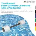 THERABAND Swim Bar with Padded Grip for Buoyancy-Based Swim Training and Swim Lessons, Aquatic Fitness Equipment, Aqua Training Barbell, Water Aerobics Equipment, Swimming Aid for Children to Seniors