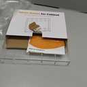 Upgraded 9.6'' Large Acrylic Straw Holder for Cabinet Door, Space-Saving Straw Organizer Storage Dispenser for Cabinet Doors or Countertops, Strong Adhesive Double-sided Tape Included (Clear-5 Compartments)