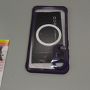 CENHUFO Magnetic for Samsung Galaxy S25 Edge Case, Full Body Phone Case with Built-in 9H Tempered Glass Privacy Screen Protector and Camera Lens Protector, Shockproof Clear Cover Bumper - Purple