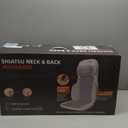 Shiatsu neck and back massager, adjustable seat massager with heating function, 180° adjustable backrest, ideal for relaxation at home and in the office.