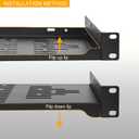 RIVECO 2 PCS 6 Rack Shelves for 19 inches Network Rack & Cabinets, 1U Rack Mount Shelf Vented Cantilever Tray, for Server, IT & Sound Equipment