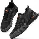 Kricely Men's Trail Running Shoes Non Slip Hiking Shoes Tennis Shoes Fashion Sneakers Workout Footwear (11.5 Wide, Black|grey)