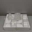 MyGift 3-Piece Clear Glass Apothecary Candy Jar Set with Lids – Decorative Party Display Containers for Wedding Centerpieces, Dessert Tables, Kitchen Counter Storage, and Bathroom Décor