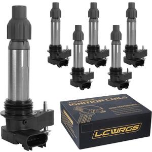 Set of 6 Ignition Coil for 3.6 3.0 3.2 V6 Buick Enclave GMC Acadia Terrain Cadillac CTS SRX XTS Chevy Traverse Malibu Impala Equinox 2010 2012 2013 2014 2015 2016 Coil Packs Replaces# UF569