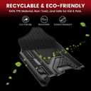 LASFIT Floor Mats for Ram 1500 Crew Cab 2019-2024 Without Rear Under-Seat Factory Storage 4 Full Size Doors Bucket Seat (NOT for Classic Model), All Weather TPE Custom Fit 1st & 2nd Row, Black
