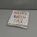 50 Pieces Birthday Napkins Disposable Birthday Party Napkins 13 x 13 Inches, Paper Cocktail Napkins Decorations for Baby Shower Party, Pack Of 2