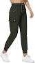 RlaGed Women’s Cargo Hiking Pants Lightweight Joggers Quick Dry Water Resistant Outdoor Fishing UPF 50 Zipper Pockets Small