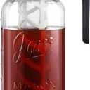 AOZITA Iced Tea Maker Pitcher with Infuser and Lid - 2 Quart Glass Mason Jar Pitcher Leak-proof Water Jug, Heavy Duty Glass Container for Tea, Water, Juice, Milk, Iced Coffee, and Drinks