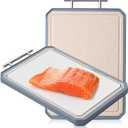 Titanium Cutting Board Double Sided, Titanium Cutting Boards for kitchen, Wheat straw Large Cutting Board for meat, Easy Clean and Non toxic Chopping Board Dishwasher Safe (16"L x 11"W)