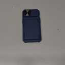 BXYJY for iPhone 15 Wallet Case with Screen Protector (Tempered Glass), Card Holder (4-5 Cards), Slide Camera Cover, Military Grade Drop Protection, Men Women Hard Case for iPhone 15, Blue