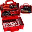 PEBA Crimping Tool and Dupont Connector Kit - 28 Types of Dupont 2.54 mm Connectors & Crimp Pins, 2.0 mm JST-PH & 2.5mm JST-XH Housings and Contacts, for DIY Electronics - Suitable for AWG 32-20 Wires