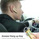 New Bee Bluetooth Earpiece V5.0 Wireless Handsfree Headset with Microphone 24 Hrs Driving Headset 60 Days Standby Time for iPhone Android Samsung Laptop Trucker Driver (Gold)