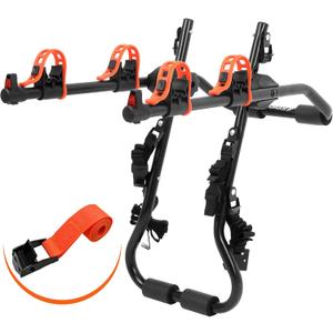 Sports Deluxe 2-Bike Trunk Mount Rack, Model SY-Trunk-BR, Black + Orange up to 70lbs Load (Trunk Bike Rack)