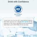 AQUA CREST Replacement for GE RPWFE, RPWF (with CHIP) Refrigerator Water Filter, Compatible with GYE22HMKES, GYS22GMNES, GYE22HBLTS, DFE28JSKSS, GFE28HMHES, GNE29GYNFS, GFE28GYNFS, 2 Filters (2 Count(Pack of 1))