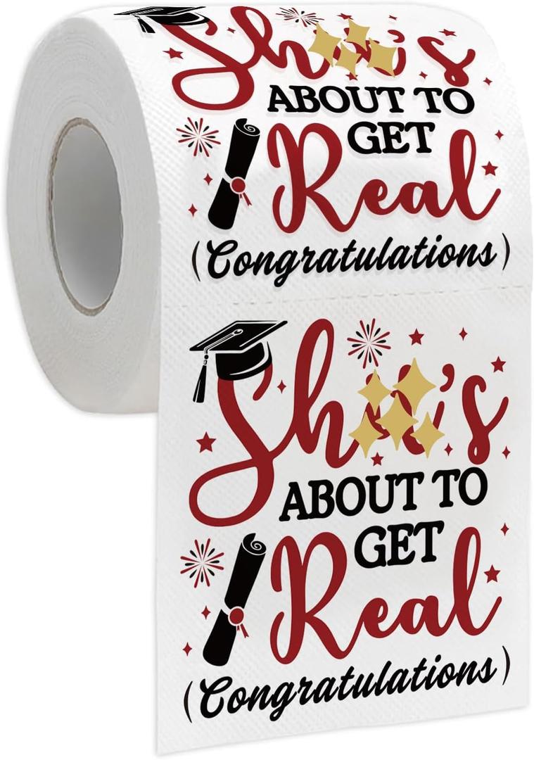 2026 Graduation Bathroom Decorations, Funny Toilet Papers for Congratulation Party Decor Supplies, Novelty Graduation Gift for Her Him, College, High School, PhD, Nurse, Law School | Novelty Design