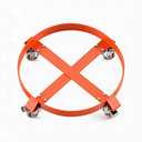 Heavy Duty 55 Gallon Drum Dolly, 1000 lbs Capacity Steel Barrel Dolly with 4 Swivel Casters for Warehouse Drum Transport, Cross-Braced Frame
