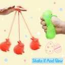 12Pack Bunny Puffer Balls, Glow in Dark Stress Relief Fidget Toys Balls for Kids Adults Toddlers, Easter Basket Stuffers Easter Egg Hunt (Stretchy Puffer Balls & Squeeze Toys)