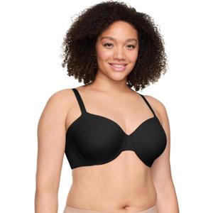 Warner's Women's No Side Effects Seamless Underarm-Smoothing Comfort Underwire Lightly Lined T-Shirt Bra Ra3061a (36DD, Black)
