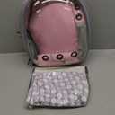 Lollimeow Cat Carrier Backpack, Expandable Bubble Pet Carrier for Cats and Small Dogs, Airline Approved Travel Backpack for Hiking, Walking & Outdoor Adventures - Supports up to 16 lbs (Front Expandable-Pink)