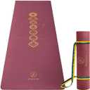 7 Chakra Printed Yoga Mat, 6MM Thick, Anti-Slip, Extra Long & Wide, with Yoga Strap