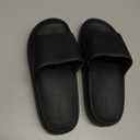 Shower Shoes for Men and Women, Soft Comfortable House Slippers, Ultra Light Quick Drying Non Slip Bathroom Indoor Outdoor Slides Sandals (12-13 Women/11-12 Men, Black)