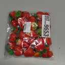 24pcs Realistic Artificial Strawberries Decorative Fruit Models Plastic for Home Store Event Education