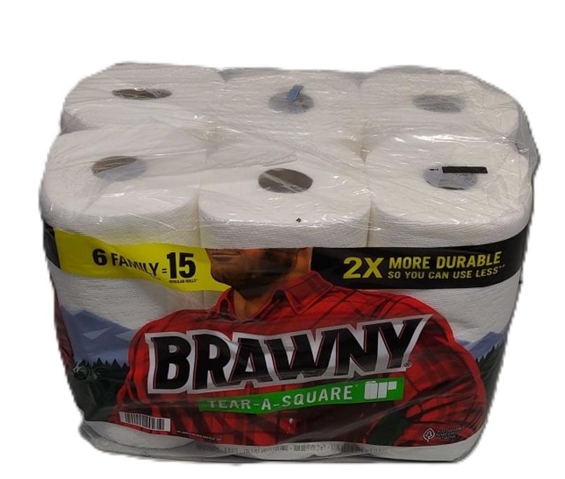 BRAWNY Paper towels 6 Family 15 Rolls