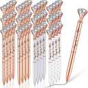 Yexiya 60 Pcs Bridal Shower Gifts for Guests Diamond Pens Rose Golden Crystal Ballpoint Bling Happily Ever After Pens for Wedding Bridal Shower Bridesmaid Women Girls Gift Office Favors