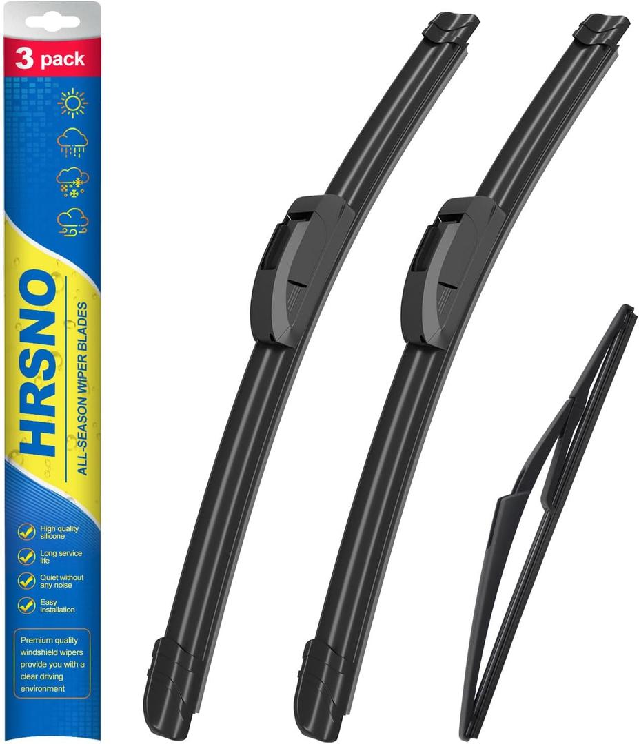 19"+18" Windshield Wipers With 10" Rear Wiper Blade Sets Automotive Replacement for Mini Cooper R56 2007-2012,R50 R53 2005-2006,F55 F56 2014-2024 Easy For Installation (Pack of 3)