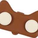 COOLYOUTH Sunglass Holder for Car Accessories Magnetic Leather Sunglasses Holder for Car Visor Double Position Clip