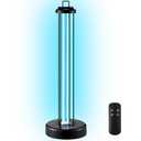 Qualirey 100W UV Light with Ozone Purifier for Room, UV Lamp with 3 Gear Timer Remote Control, UVC Light for Large Space, Cleaning Faster and More Thoroughly
