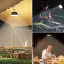 Rechargeable Tent Light, 5 Light Modes & Stepless Dimming, with Magnetic Base & Hook, IP65, Electric Lantern for Camping/Outdoor/Home/Hiking.