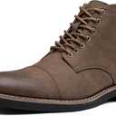 Vostey Men Boots Leather Cap Toe Casual Boots Chukka Fashion Dress Boots for Men (10, Bmy8208-black)