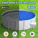 Solar Pool Cover 15 Ft Diameter Round Solar Blanket for Above Ground Inground Pools, Hot Tub SPA Bubble Wrap Pool Protector, 12 Mil Circle Thermal Covers Floating Blanket Mat for Swimming Pools
