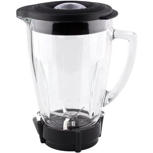 Anbige Replacement Parts Glass jar with Jar Base Bottom Cap,Blade with Rubber Gasket, Compatible with Oster Pro 1200 Blenders