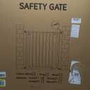 29.7-46" Baby Gate for Stairs with Banister Adapter Y-Spindle Rods, 30.5" Tall, Easy-Install Pressure Mounted Baby Gate for Doorways, Auto-Close Dog Gate Indoor for Child and Pets (White)