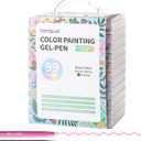 languo Gel Pens for Adult Coloring Books, 99 Colors Set Gel Colored Pens Marker, Perfect Gel Pens for Adult Drawing Doodling Journaling, Art Supplies and DIY Crafts