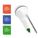 Food pH Meter Replaceable pH Probe, Digital pH Tester Temperature Electrode with ATC, White Plastic Housing with Spear Tip pH Sensor and Temp Stainless Steel Tip for Food and Water Testing