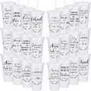 24 Packs Inspirational Christian Gift for Women Men Spanish Bible Verse Tumbler Bulk 24 oz Plastic Tumblers with Lids and Straw Religious Cup Church Gifts for Sunday School (White Glitter)
