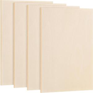 Aodaer 4 Pack Wood Panels 24 x 36 Inch Wooden Panels Canvas Unfinished Craft Wood Boards Panels for Art Crafts Acrylic and Oil Painting Pouring DIY Projects