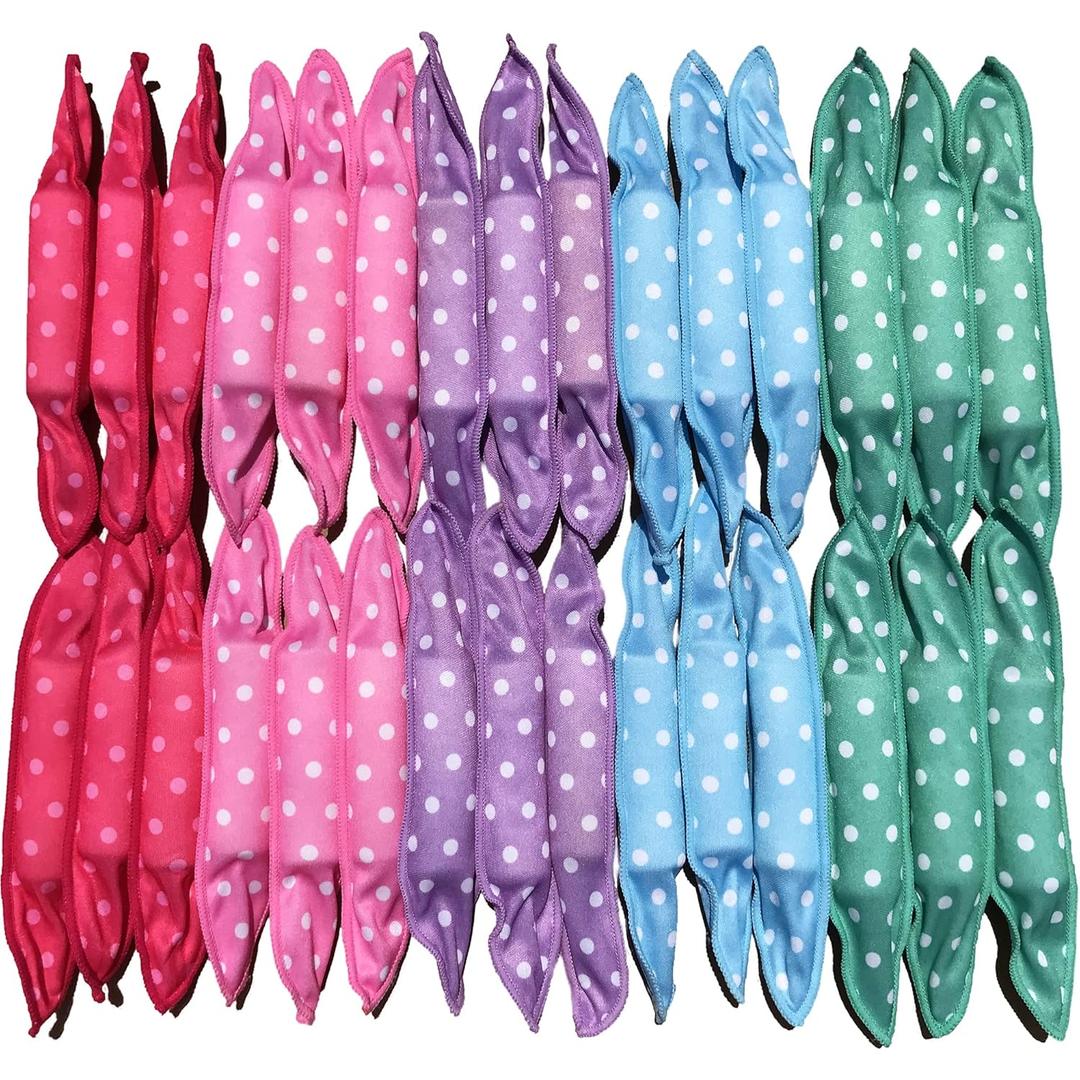 40Pcs Soft Curlers To Sleep In Overnight Hair Rolllers Curlers For Long Hair Pillow Sponge Rollers For Curly Hairstyle (Fresh colors)