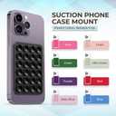 Upgraded SUCKY Silicone Suction Phone Case Adhesive Mount - Hands-Free Phone Accessory for iPhone and Android - Sticky Grip for Selfies, Videos - Clear