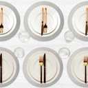 Placemats Set of 6  Round 15 Faux Leather Table Mats for Dining, Heat Resistant & Non-Slip Washable Table, Indoor, Outdoor, Dining Table Set for 6, Modern Kitchen & Holiday Use, Silver