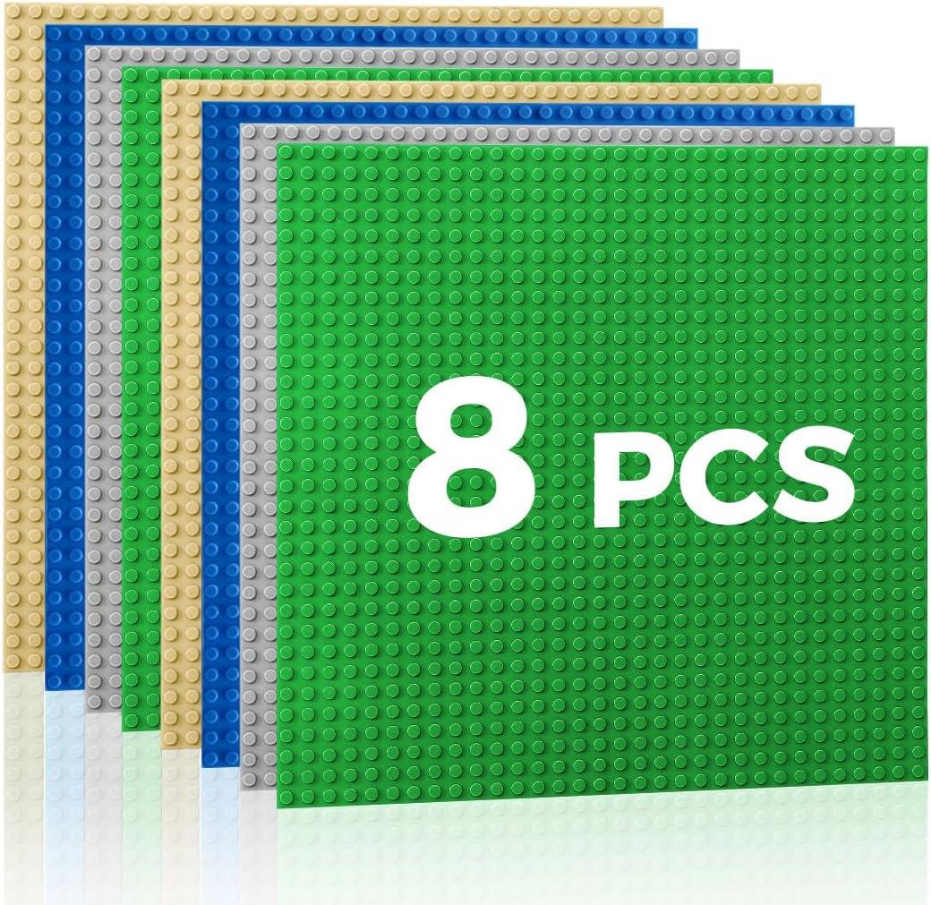 Classic Baseplates Building Plates-12 Color Pack 10" x 10" Building Boards,100% Compatible with All Major Brands and Activity Table, Creative Platforms Mats for Toy Bricks, Color 
Amazon's Choice