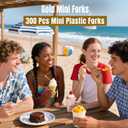 WDF Disposable Plastic Mini Forks 300 Pieces 4 Inches | Mini Gold Forks | Plastic Dessert Forks | Perfect for Small Appetizers and Desserts for Wedding/Party/Birthday